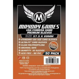 57.5MM x 89MM 125% Thicker Maday Games Card Sleeves 50 Pack