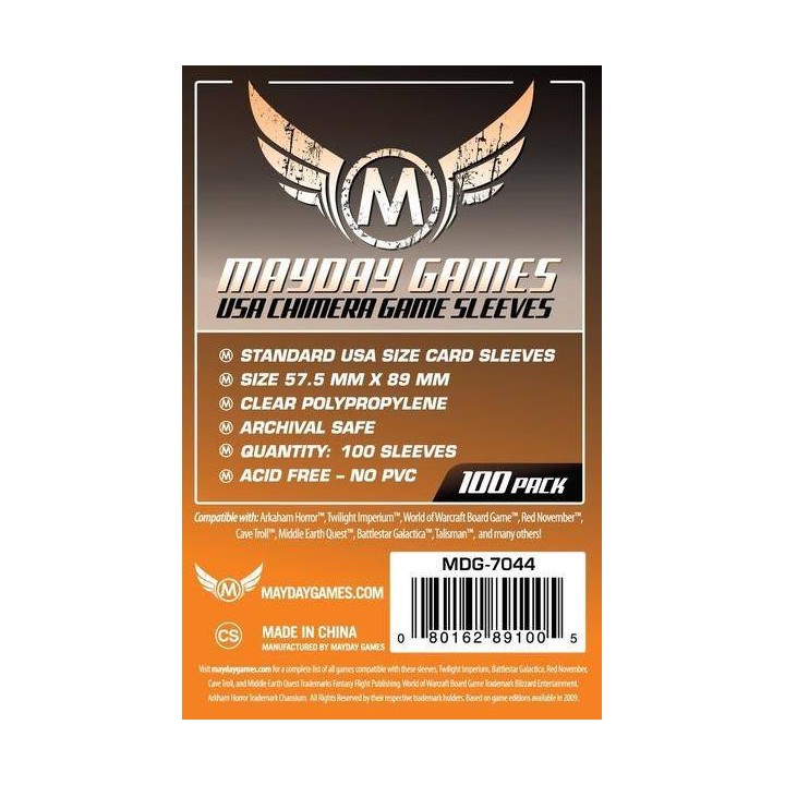 57.5MM x 89MM Maday Games Card Sleeves 100 Pack