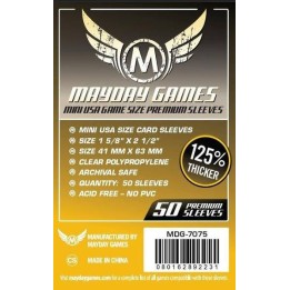 41MM x 63MM 125% Thicker Maday Games Mini Usa Card Sleeves 500 Pack