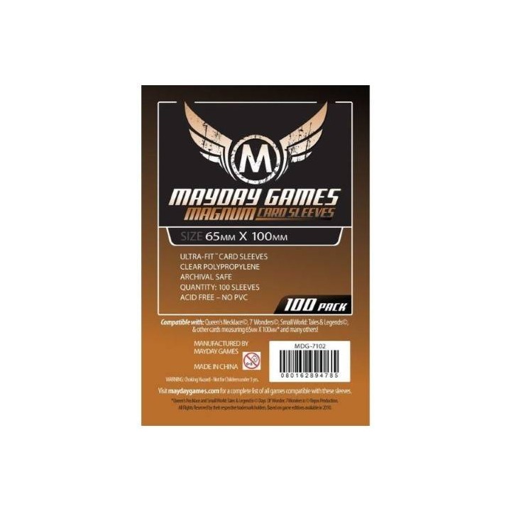 65MM x 100MM Maday Games Magnum Card Sleeves 100 Pack