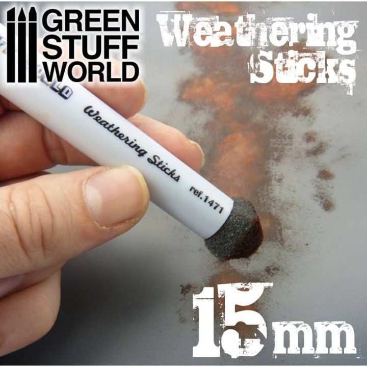 Green Stuff World - Pinceles Weahtering 15mm