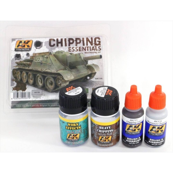 AK 138 - Pack de Pinturas Weathering Chipping Essentials