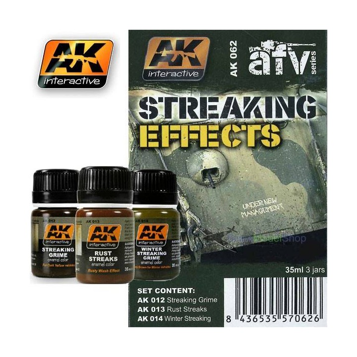 AK 062 - Pack De Pintura Wathering Streaking Effects