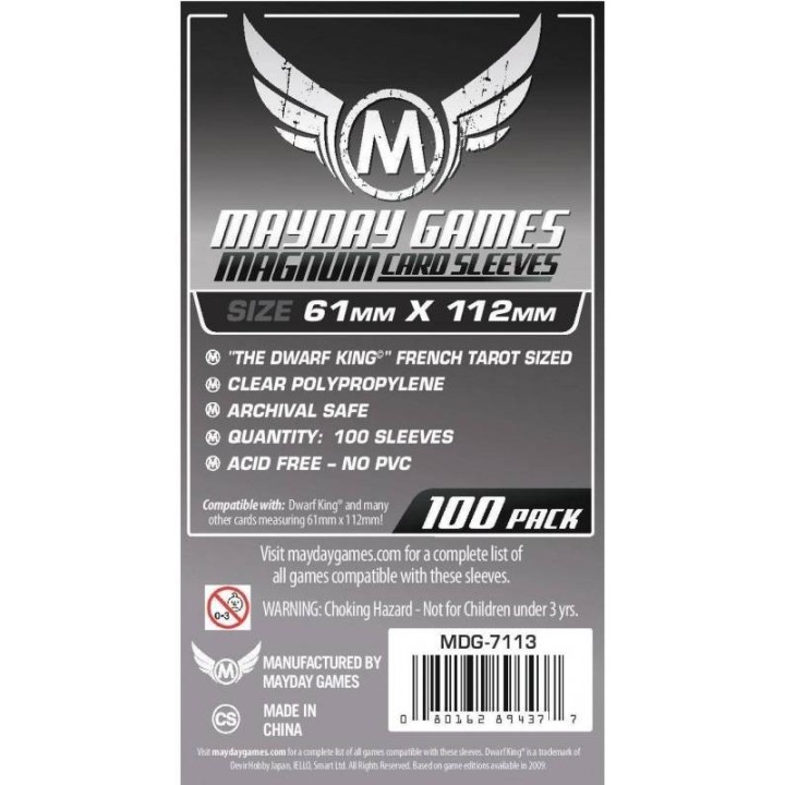 Fundas Platinum Tamaño Magnum Dwarf King Tarot Francés Mayday Games