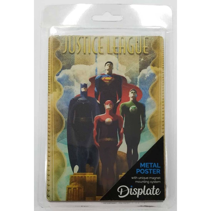 DC Comics Justice League Placa Metalica Imantada