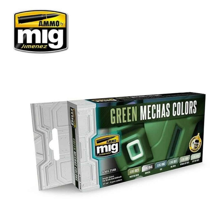 A.MIG 7130 Pack Pinturas Green Mechas Colors