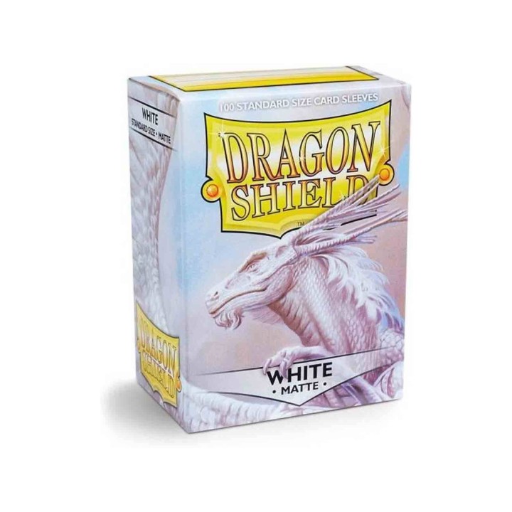 White Standard Matte Sleeves Dragon Shield (Fundas)