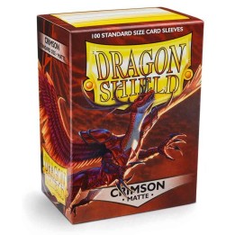 Crimson Standard Matte Sleeves Dragon Shield (Fundas)