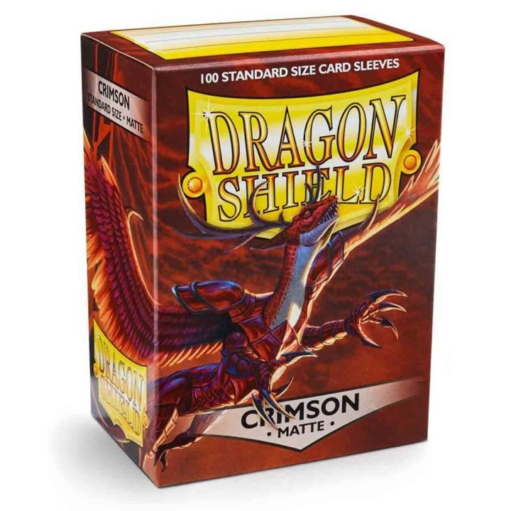 Crimson Standard Matte Sleeves Dragon Shield (Fundas)