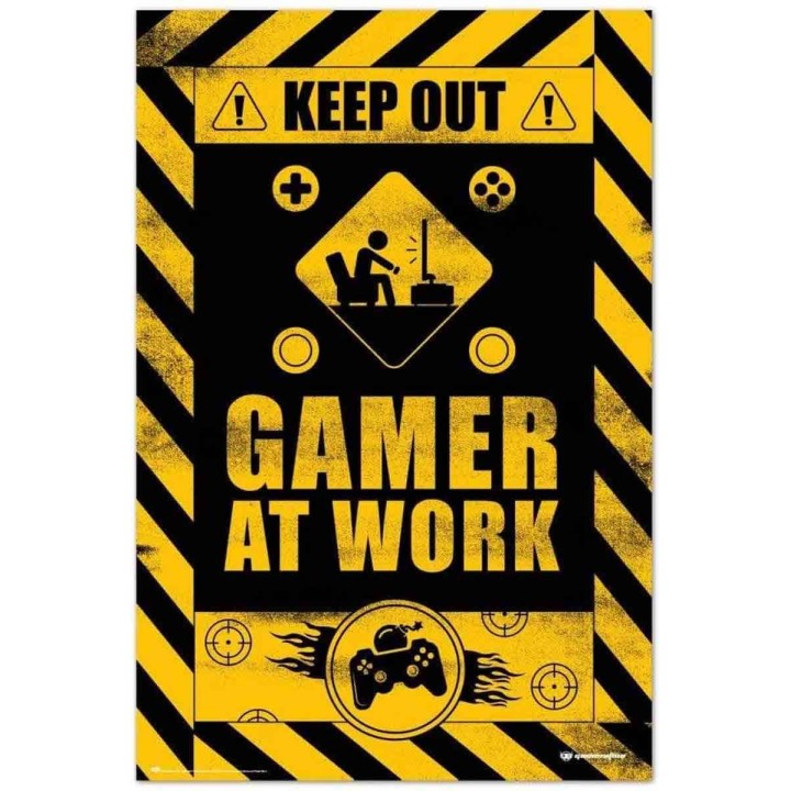 Keep Out Gamer At Work Póster 05 B (60x91,5 cm)