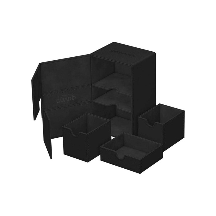 Twin Flip n Tray 160+ Xenoskin Black Deck Case Ultimate Guard
