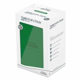 Twin Flip n Tray 160+ Xenoskin Green Deck Case Ultimate Guard