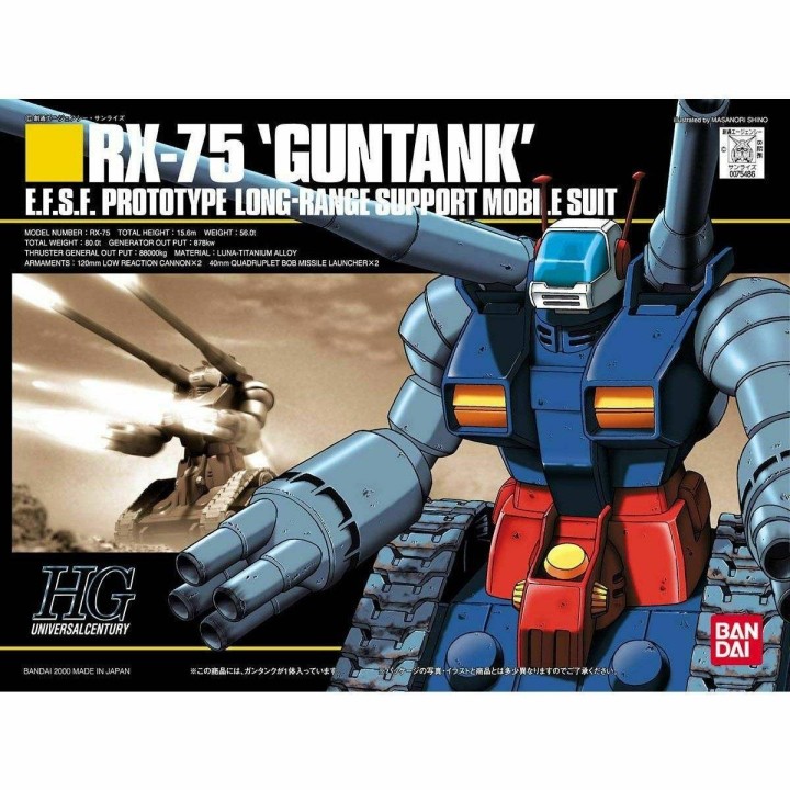 HG RX-75 Guntank E.F.S.F. Prototype Long-Range Support Mobile Suit 1/144