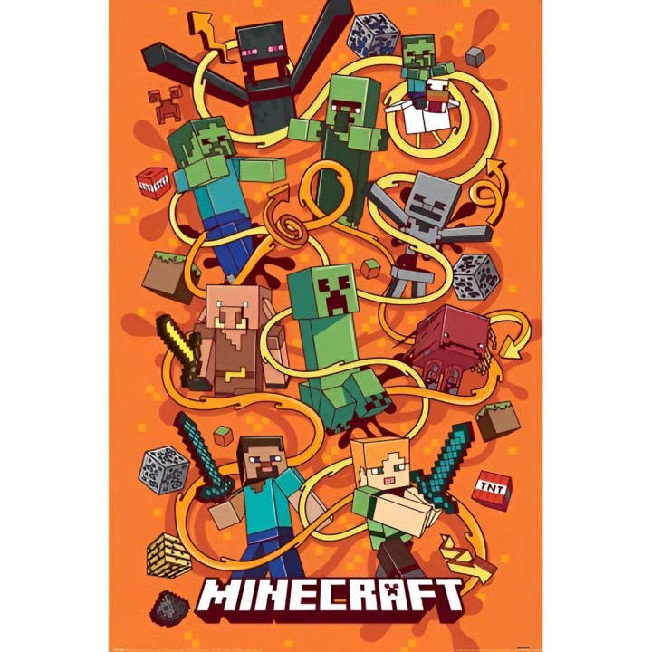 Minecraft Funtage Montage Póster 27 (60x91,5 cm)