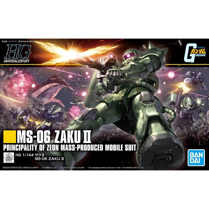HG MS-06 Zaku II Principality of Zeon Mass-Produced Mobile Suit 1/144