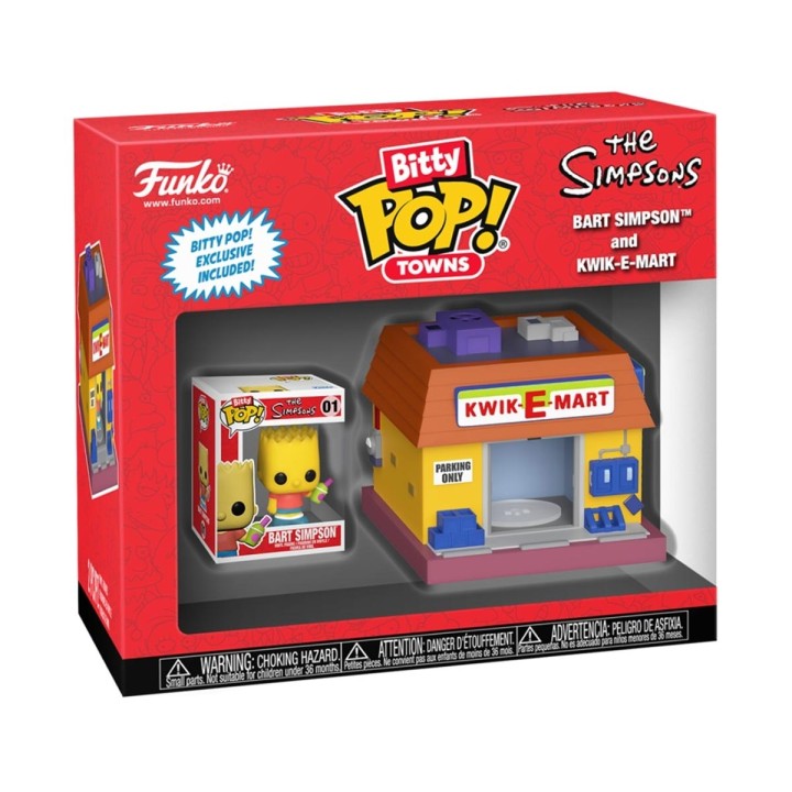 Bitty Pop Towns Bart Simpson and Kwik E Mart