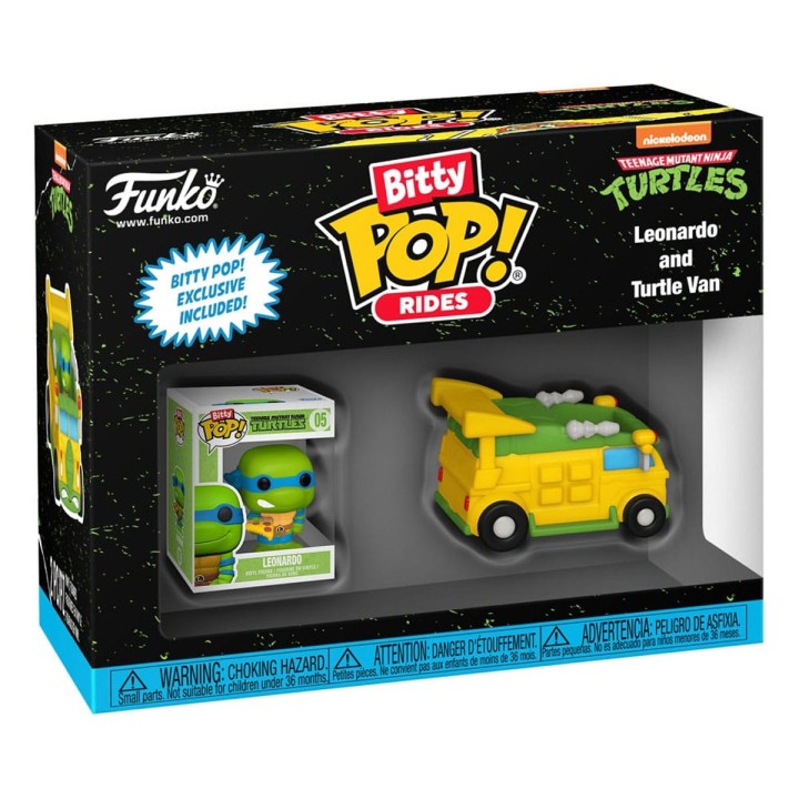Bitty Pop Rides Leonardo and Turtle Van Teenage Mutant Ninja Turtles