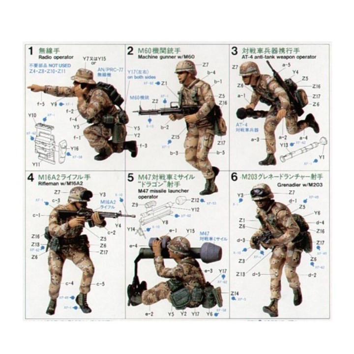 Military Miniatures U.S. Moderna Military Figures "Desert Scheme"