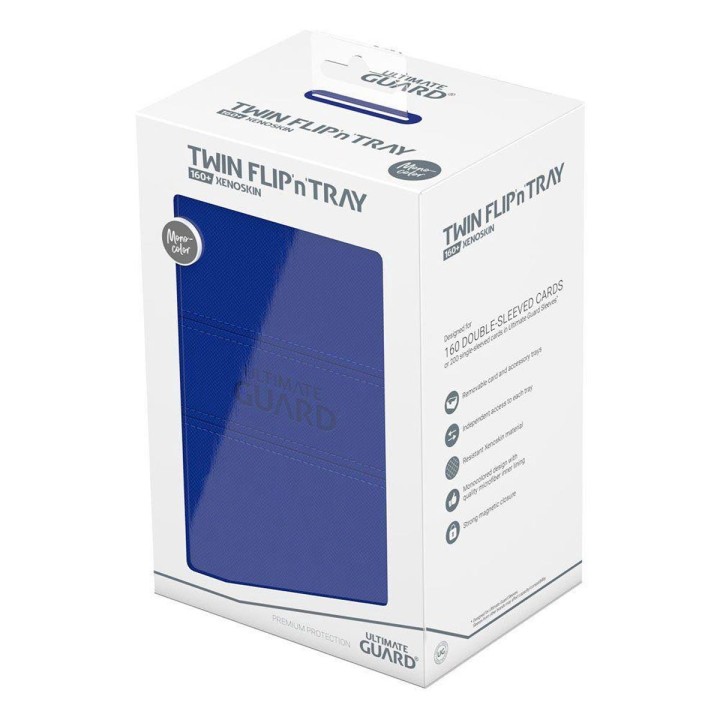 Twin Flip'n'Tray 160+ Xenoskin Monocolor Blue Ultimate Guard