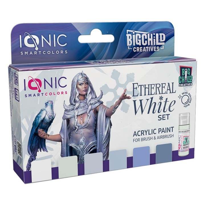 Ethereal White Set Acrylic Paint for Brush & Airbrush Ionic Smart Colors