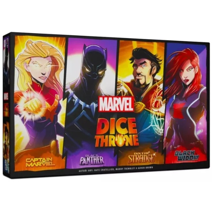 Marvel Dice Throne Capitana Marvel - Black Panther - Doctor Strange - Viuda Negra (Castellano)