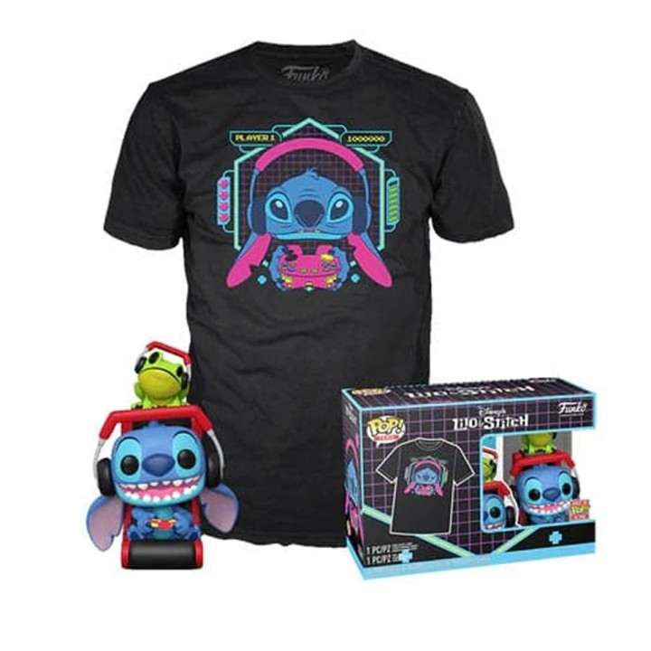 Funko Pop Tee Box Stitch with Frog Lilo & Stitch M Size