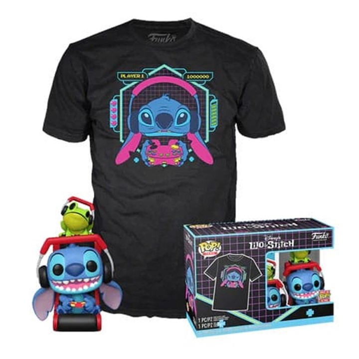 Funko Pop Tee Box Stitch with Frog Lilo & Stitch L Size