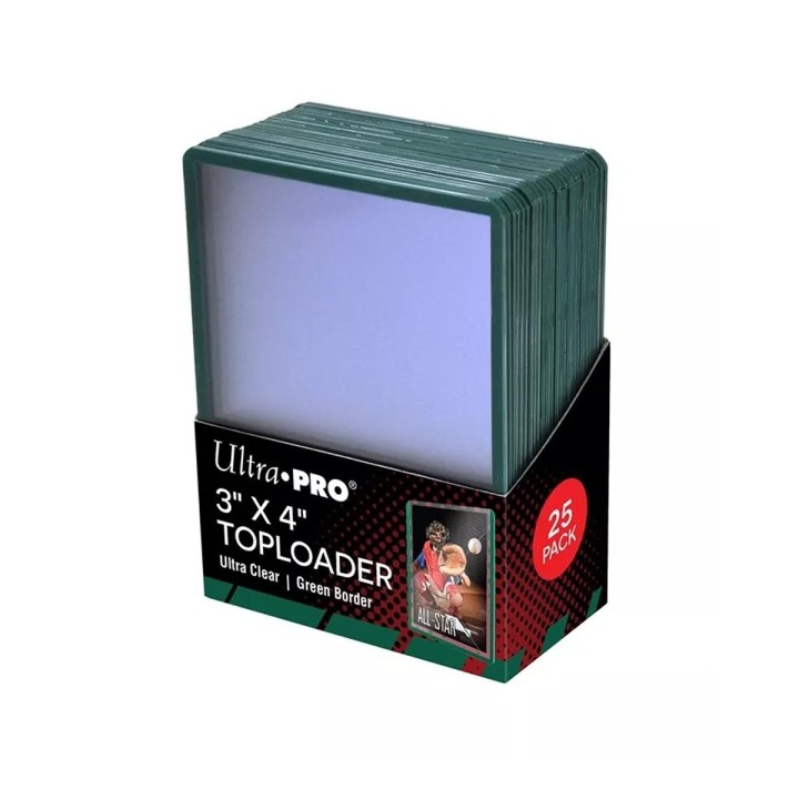 Toploader 3" x 4" Green Border Ultra Pro