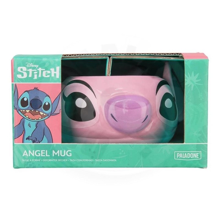 Taza 3D Angel Stitch Disney
