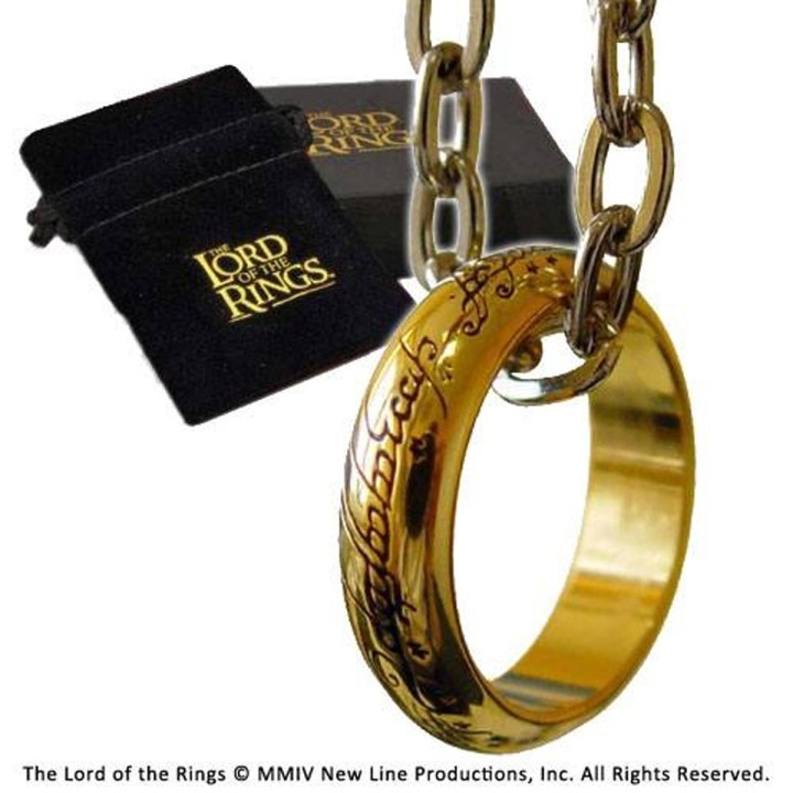 Anillo Único (Bañado en Oro) El Señor de los Anillos