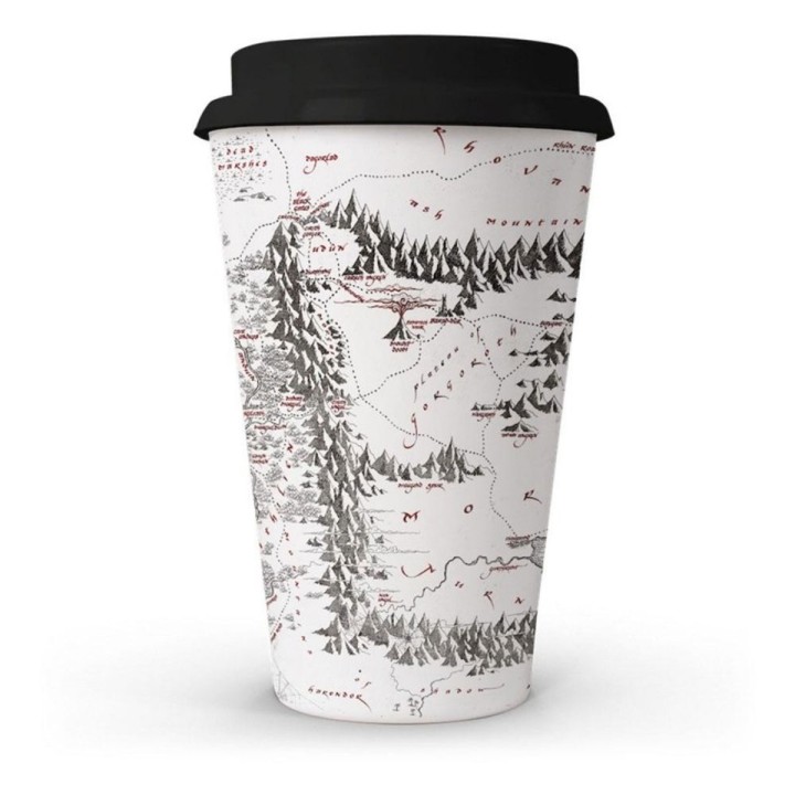 Termo Ceramico Mapa de Mordor Lord of the Rings