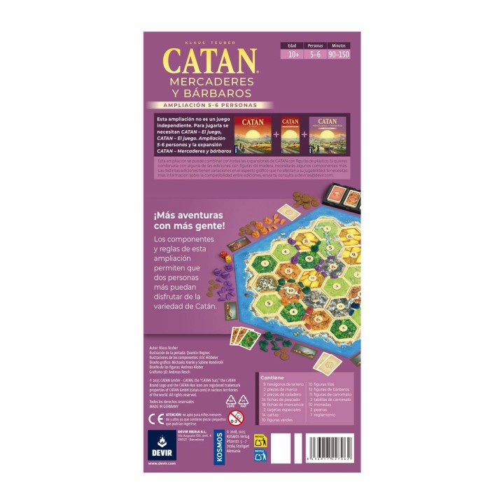 Catan Mercaderes y Barbaros Expansion 5-6 Jugadores (Castellano)