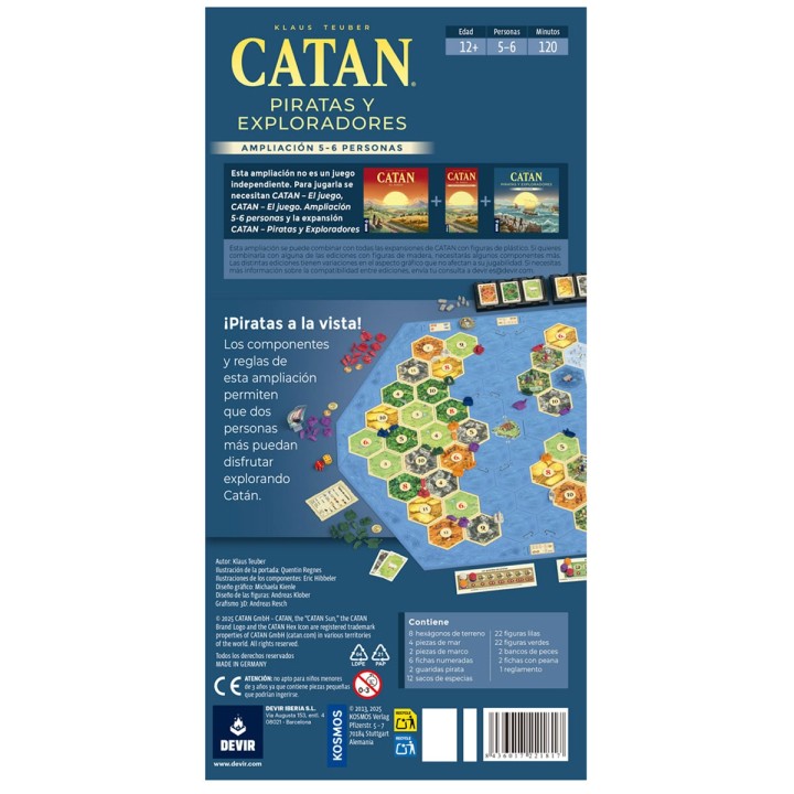 Catán Piratas y Exploradores Expansión 5-6 Jugadores (Castellano)