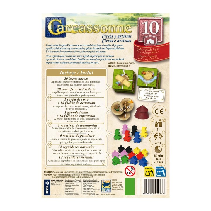 Carcassonne Exp 10 Circos y Artistas