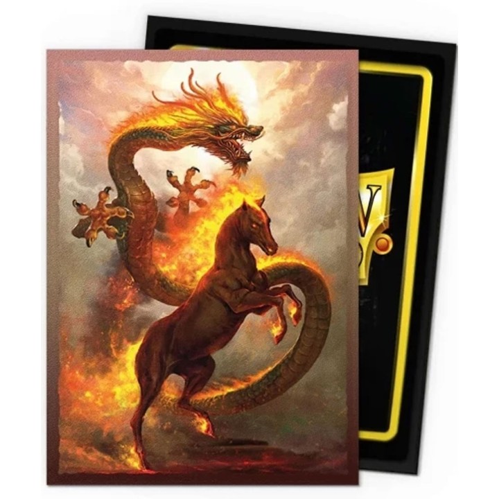 Fire Horse 2026 Standard Brushed Art Sleeves Dragon Shield