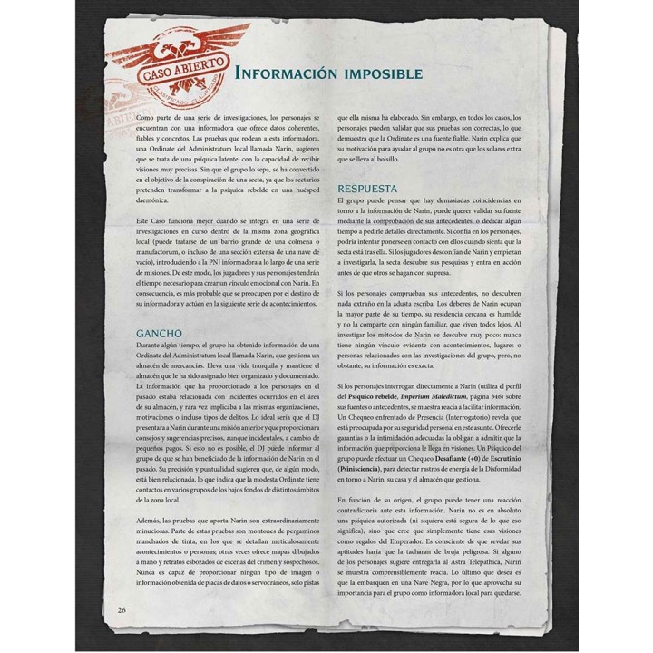 Pantalla del Director Imperium Maledictum Juego de Rol Warhammer 40000