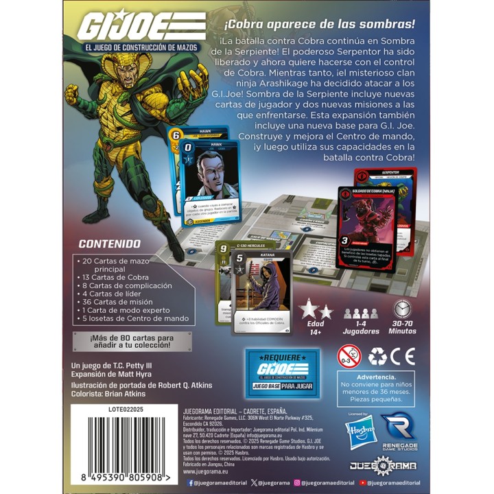 Expansión Sombra de la Serpiente G.I.JOE El Juego de Construcción de Mazos (Castellano)