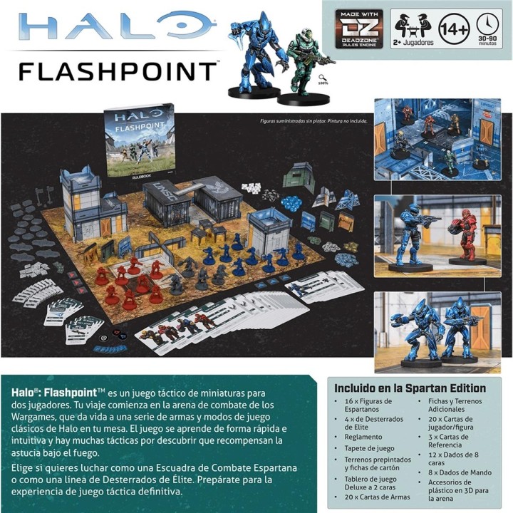 Halo Flashpoin Juego Táctico de Miniaturas Spartan Edition (Castellano)