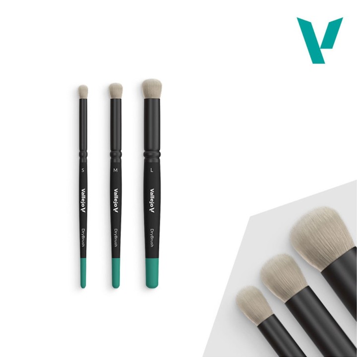 Brushes Dry Brush Set Small Medium Large Vallejo