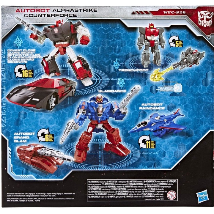 Pack de 3 Figuras Autobot Alphastrike Counterforce Transformers Generations War for Cybertron Siege