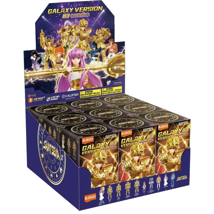 Caja Saint Seiya Galaxy Version 03 Gold Zodiac Blokees