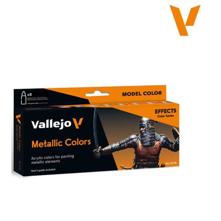 Set de 8 Pinturas para Efectos Metálicos