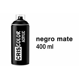 Spray Pintura Acrilica Negro Mate CrisColor