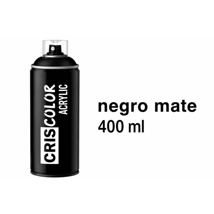 Spray Pintura Acrilica Negro Mate CrisColor