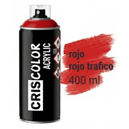 Spray Pintura Acrilica Rojo Trafico CrisColor