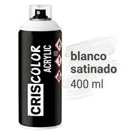 Spray Pintura Acrilica Blanco Satinado CrisColor