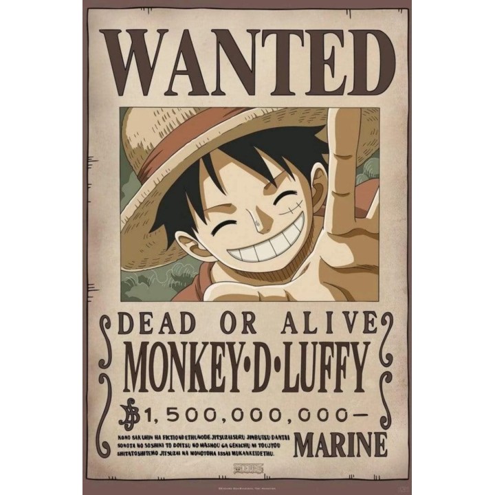 Poster Wanted Luffy New 02 91.5x61