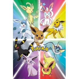 Poster Eevee Evolution POKEMON 91.5x61