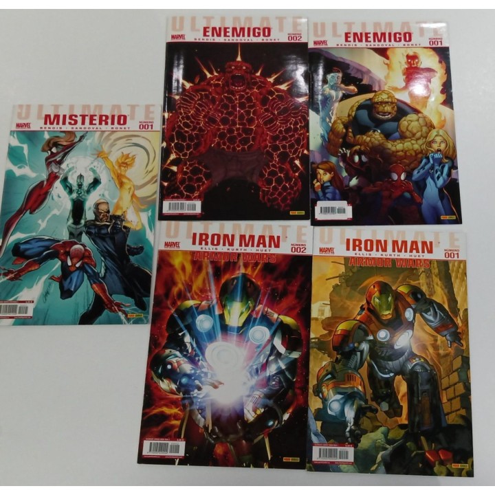 Pack Marvel ENemigo 1 y 2 Iron Man 1 y 2 y Misterio 1 (Segunda Mano)