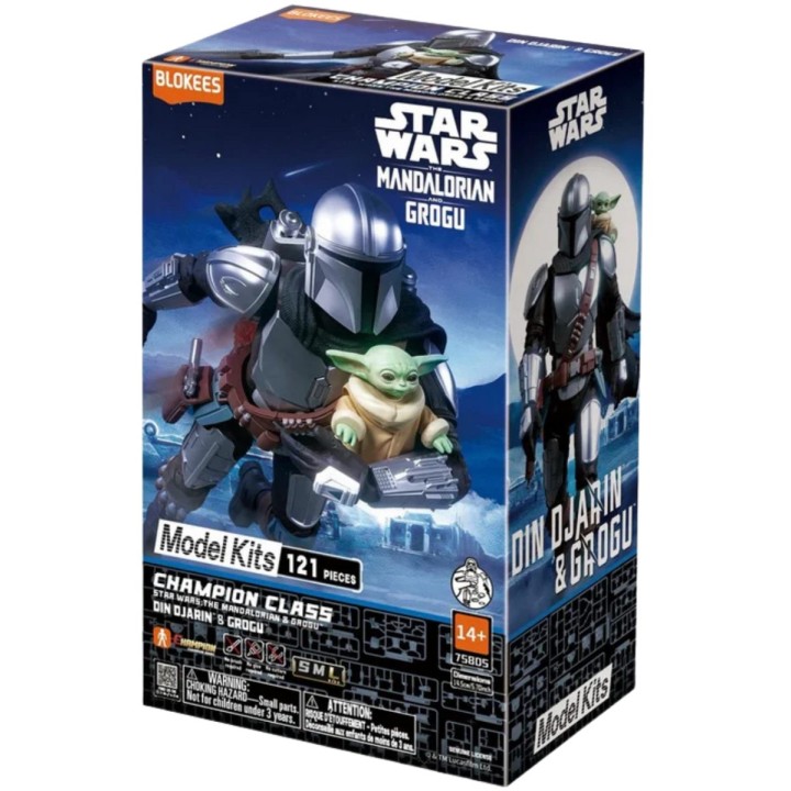 Din Djarin y Grogu Star Wars The Mandalorian and Grogu Champion Class Blokees
